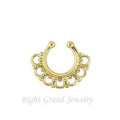 Nose Body Jewelry Gold Plated 14G Septum Indian Body Jewelry